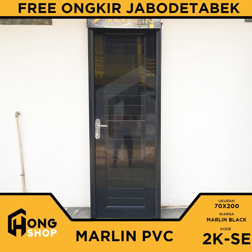 Jual Pintu PVC Tebal PLATINUM Special Edition 70x200 -- MARLIN BLACK ...