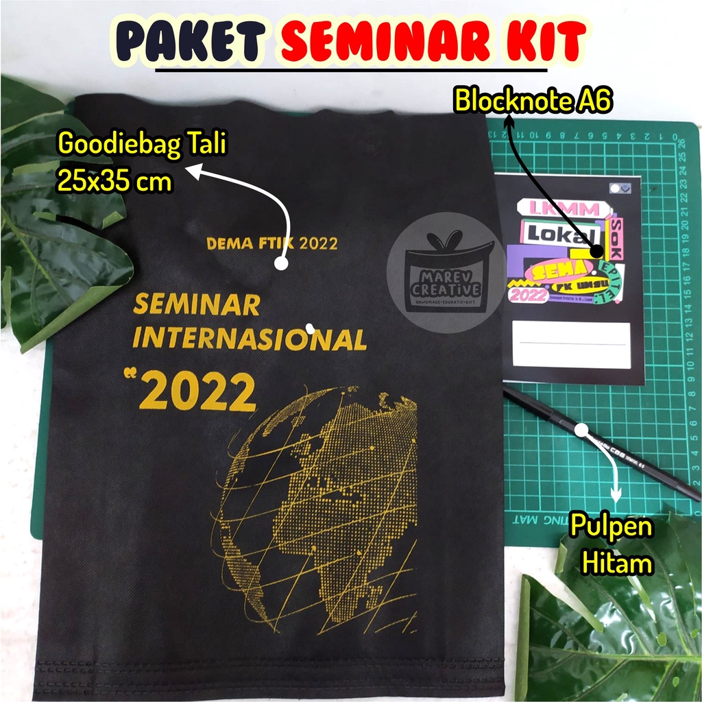 Jual 3 in 1 SEMINAR KIT , BLOCK NOTE , GOODIE BAG CUSTOM UK. 25X35 CM ...