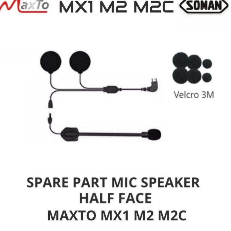 Jual Ready stok Maxto M2 Bluetooth Helm Soman M2 Mic Speaker