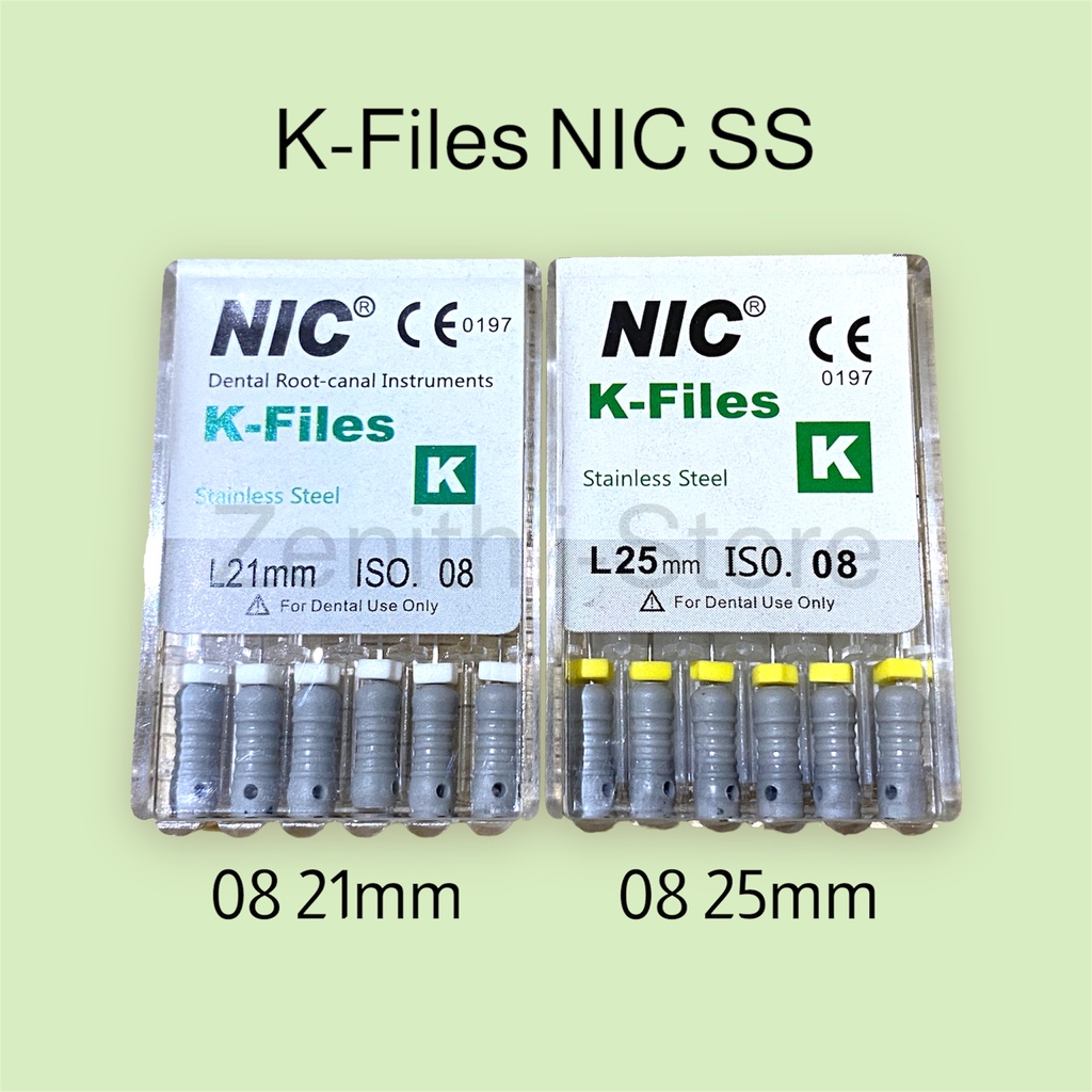 Jual KFile SS NIC Jarum Endo 21mm 25mm 06 08 10 15 20 25 30 40 15-40 45 ...
