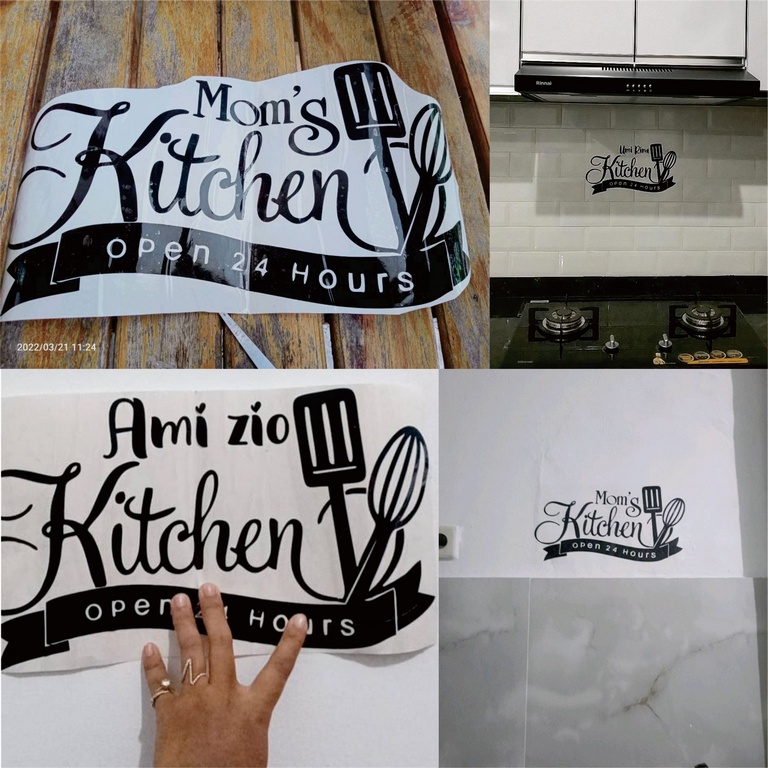 Jual PROMO WALL STICKER QUOTE MOTIVASI MOM'S KITCHEN BISA CUSTOME NAMA ...