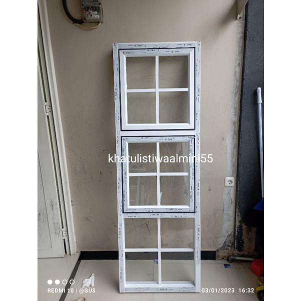 cendela ornament 2daun +kaca mati 50x180 BAHAN INKALUM MERK INKALUM LEBIH TEBAL