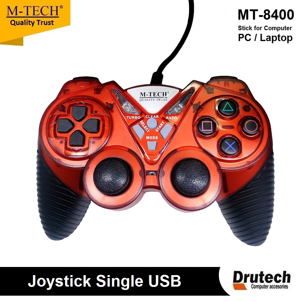 Jual Gamepad Single Getar MTech Joystick USB for Computer PC / Laptop