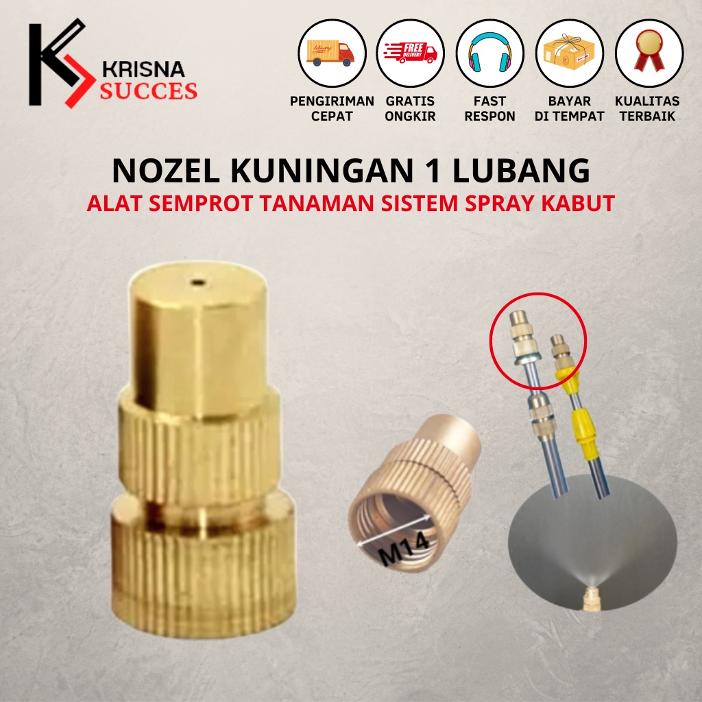 Jual NOZZLE SPRAYER KUNINGAN LURUS 1 LUBANG MIST NOZEL SPUYER STIK ...