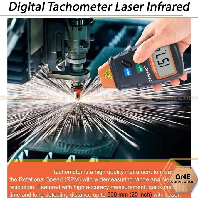 Jual LCD Digital Laser Infrared Tachometer RPM Alat Ukur Kecepatan ...