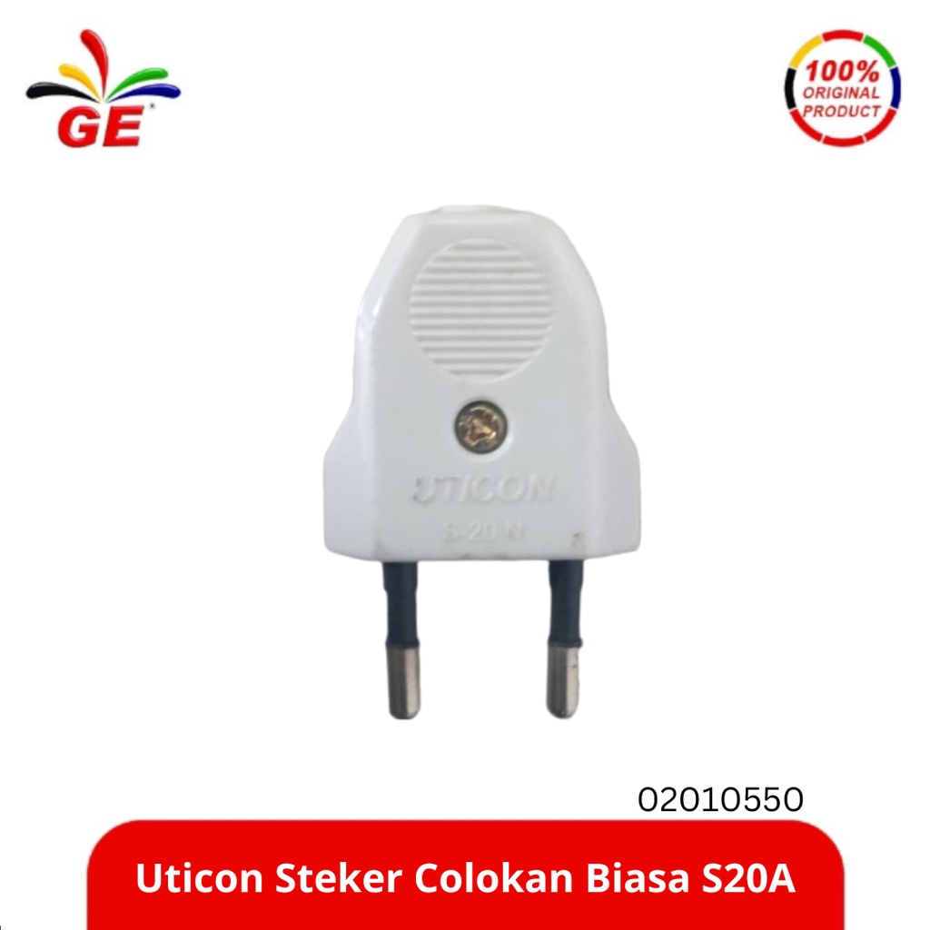 Jual UTICON - Steker Colokan Biasa S20A 02010550 | Shopee Indonesia