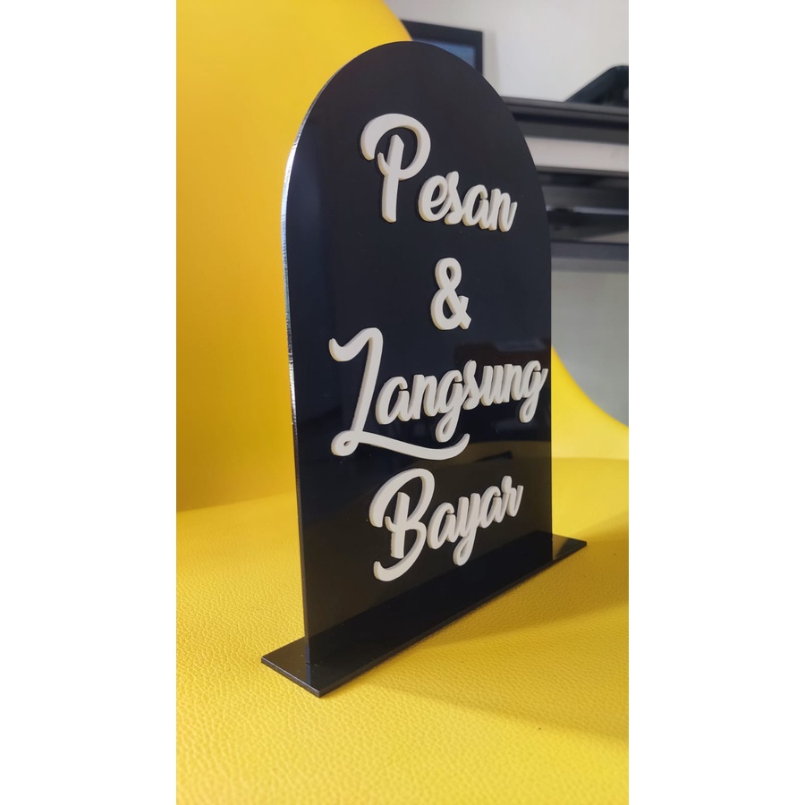 Jual Sign Cafe Akrilik Timbul - PESAN LANGSUNG BAYAR - Sign Meja Kasir ...