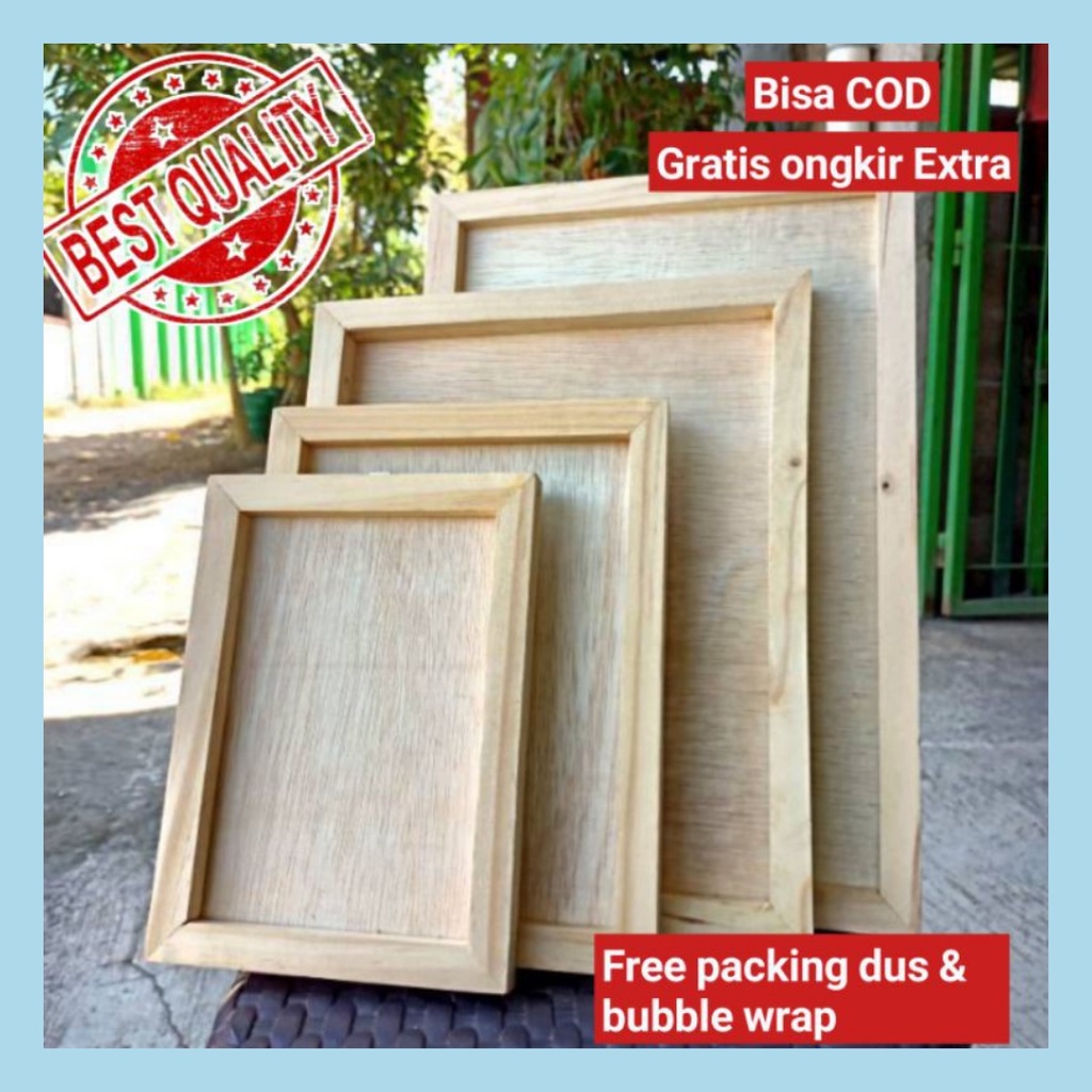 Jual Frame Kayu 60x90cm tanpa kaca| Pigura Kayu | Bingkai kayu | Shopee ...