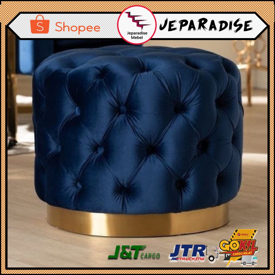 Jual Stool Puff Stool Bulat Kotak Stool Ottoman Kursi Sofa Stool Sofa