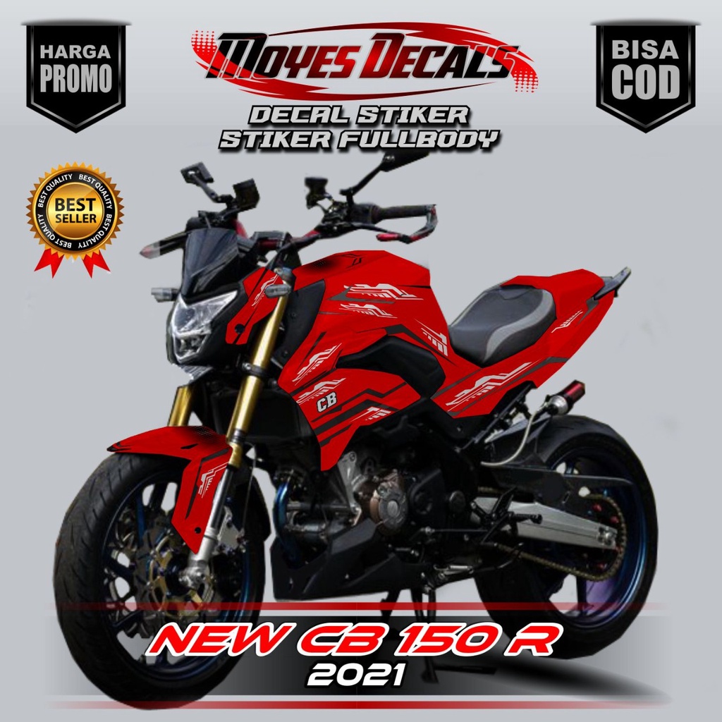 decal cb150r hitam