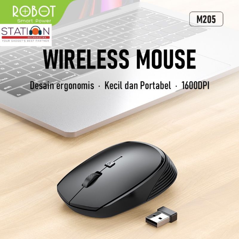 Jual Mouse Wireless Robot M205 24g 1600dpi Receiver Usb Untuk Pc Laptop Shopee Indonesia 9117