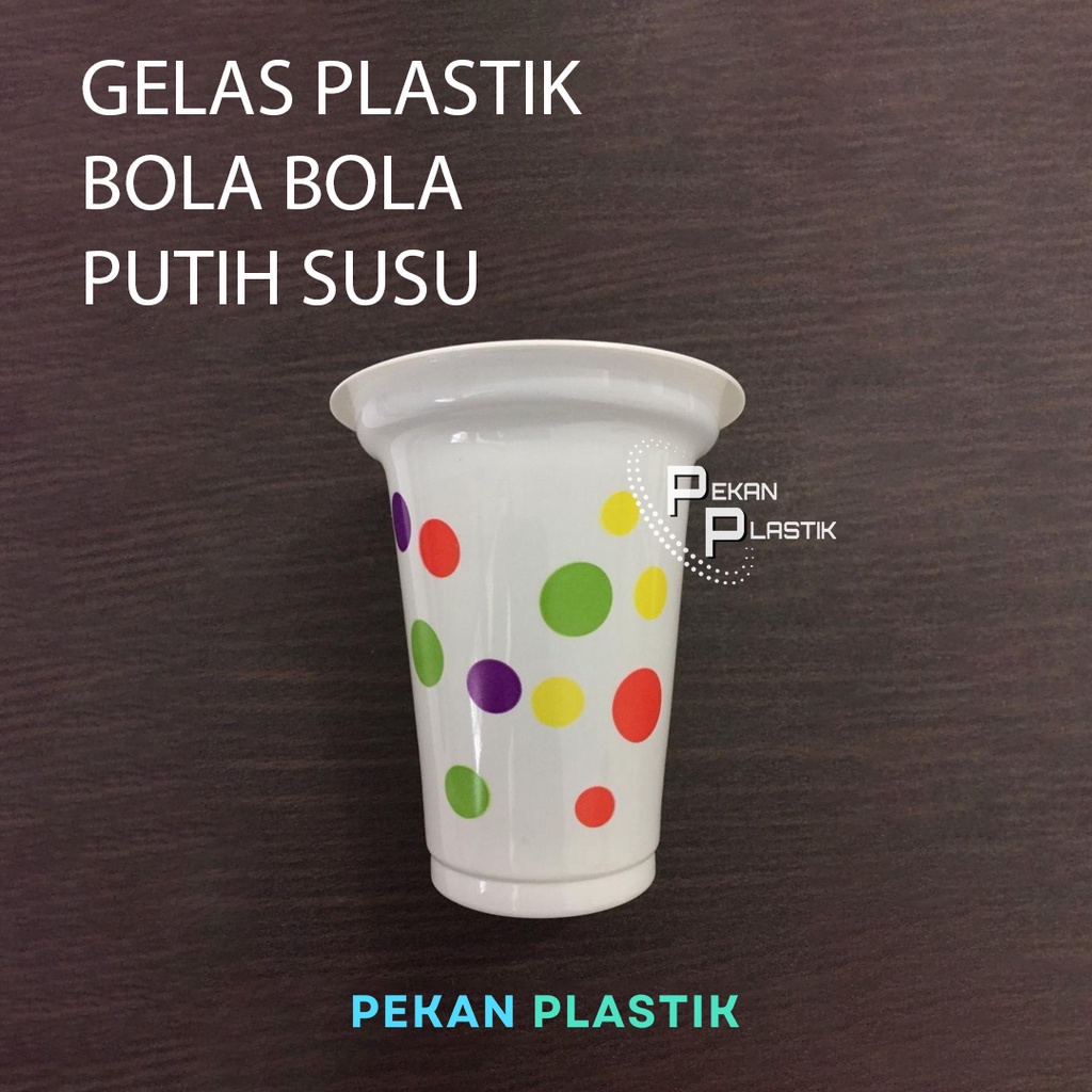 Jual Gelas Plastik Cup Bola Bola Polkadot Bening Putih Susu Shopee Indonesia 4087