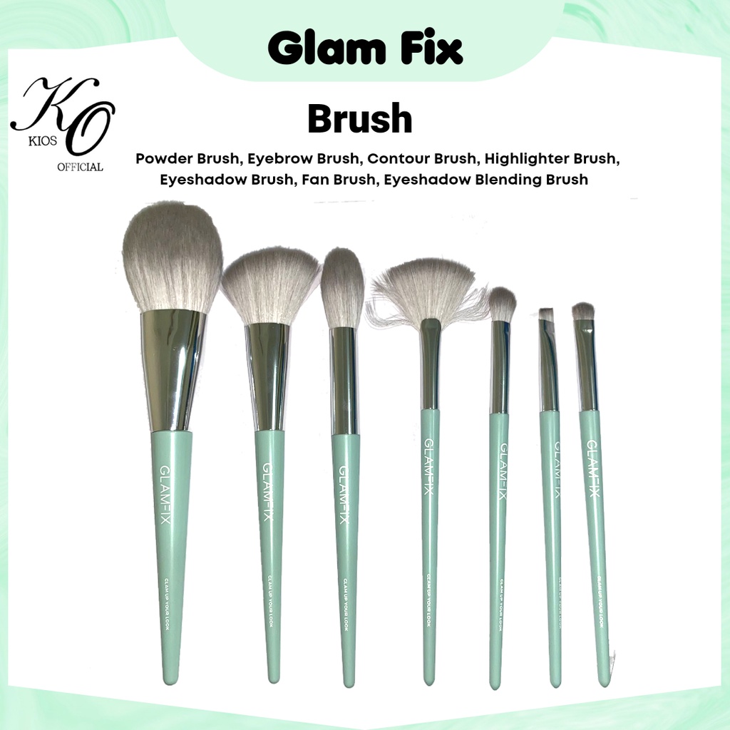 Jual Glam Fix Flawless Powder Brush Countour Brush Fan Brush