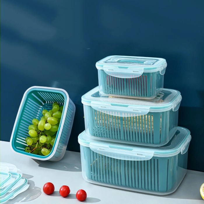 Jual Tempat Container Box Kotak Tempat Strainer Tirisan Saringan Buah ...