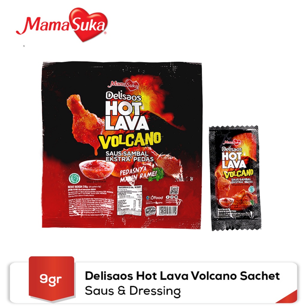 Jual Mamasuka Delisaos Hot Lava Volcano Sachet Gr Isi Shopee