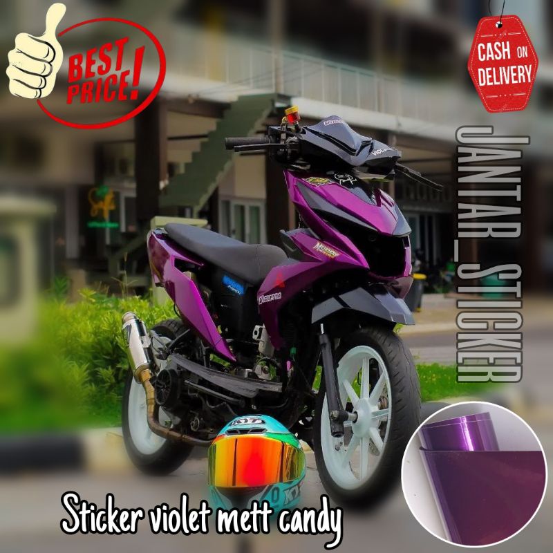 Jual Stiker Skotlet Candy Ungu Violet Sticker Skotlet Motor Purple