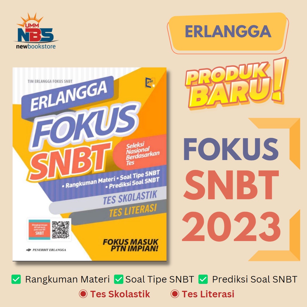 Jual Baru !! Erlangga Fokus SNBT ( Seleksi Nasional Berdasarkan Tes ...