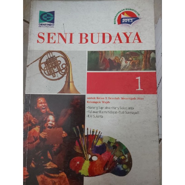 Jual Buku Seni Budaya 1Untuk SMA kelas 10 X Kurikulum 2013 Penerbit ...