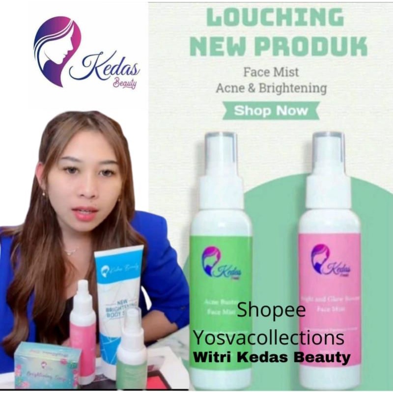 Jual FACE MIST KEDAS BEAUTY GLOW BOOSTER ACNESABUNGOLD JELLY ORIGINAL