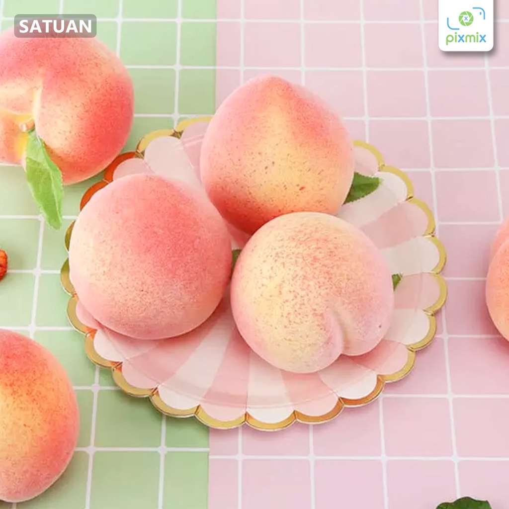 Jual Props Properti Foto Produk Buah Peach Palsu Artificial Fruit