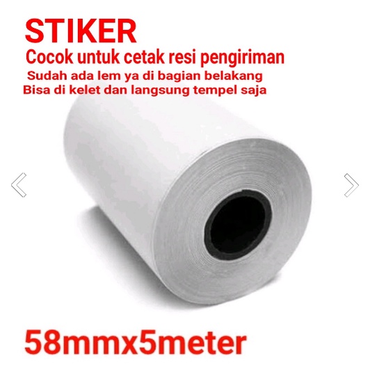 Jual Kertas Thermal 58 mm Stiker Continuous | Shopee Indonesia