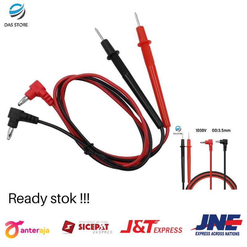 Jual Kabel multimeter multitester banana plug ke jarum probe tester 4mm ...