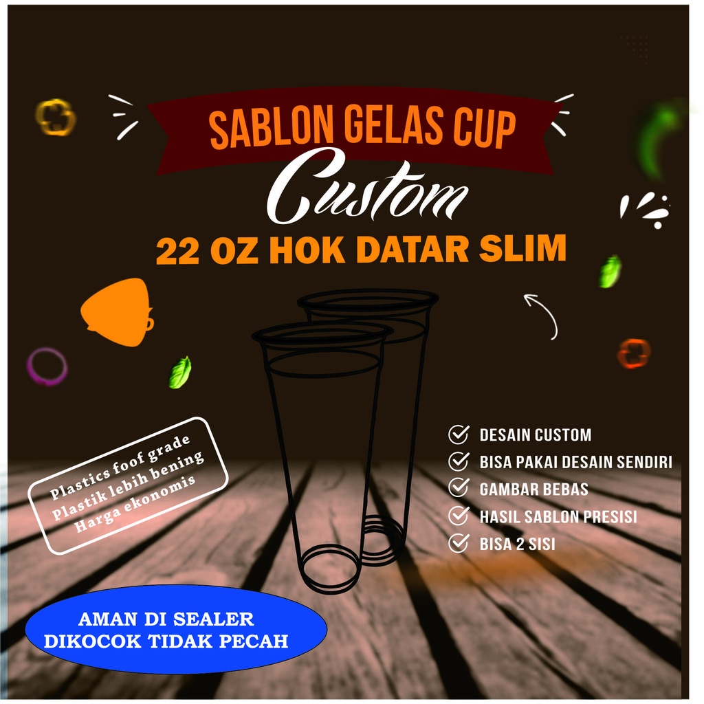 Jual Sablon Cup Plastik 22 Oz Slim Datar Merk Hok Dan Hokkaku Berat 8 Gram Shopee Indonesia 2650