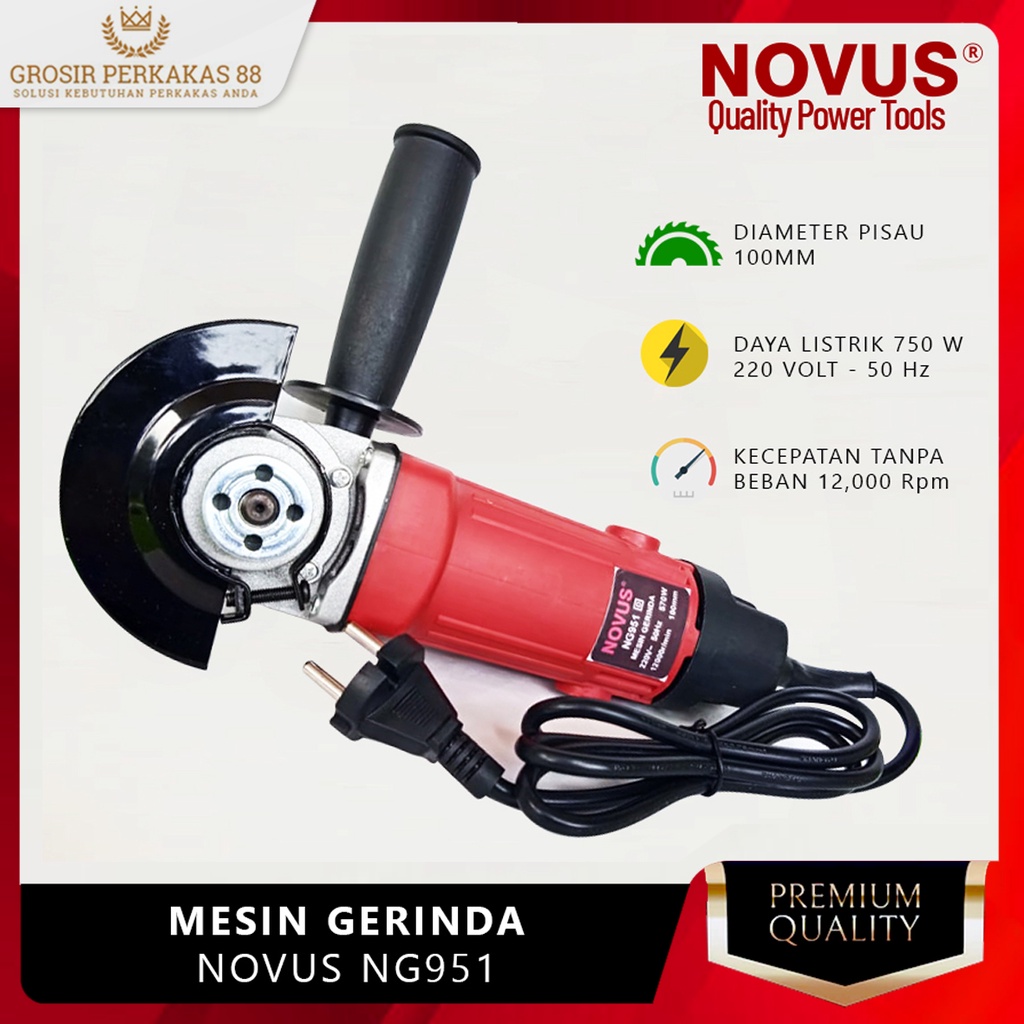 Jual Mesin Gerinda Tangan Grinda Listrik Grinder Poles Novus NG951 Shopee Indonesia