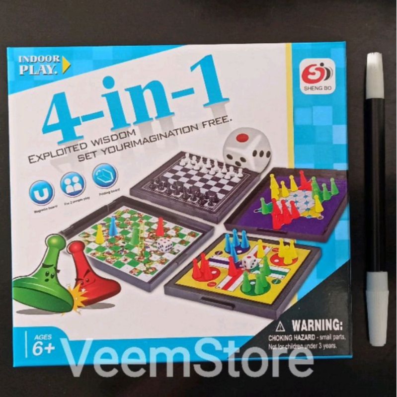 Jual Cc1V10B Monopoly 5 In 1 Monopoli Halma Ludo Catur Ular Tangga Z30x8t I.216672071