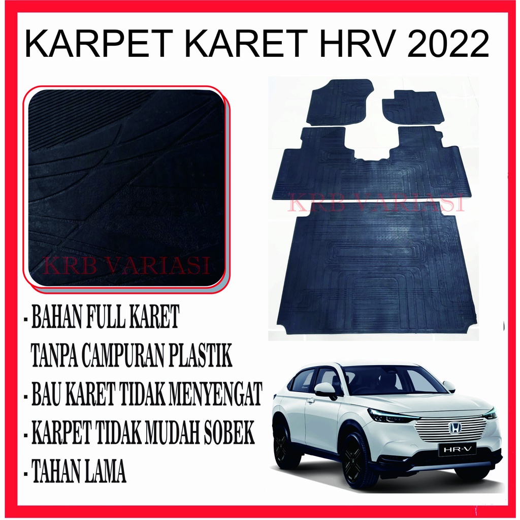 Jual Karpet Karet Lantai Mobil Honda Hrv Premium Full Set Shopee