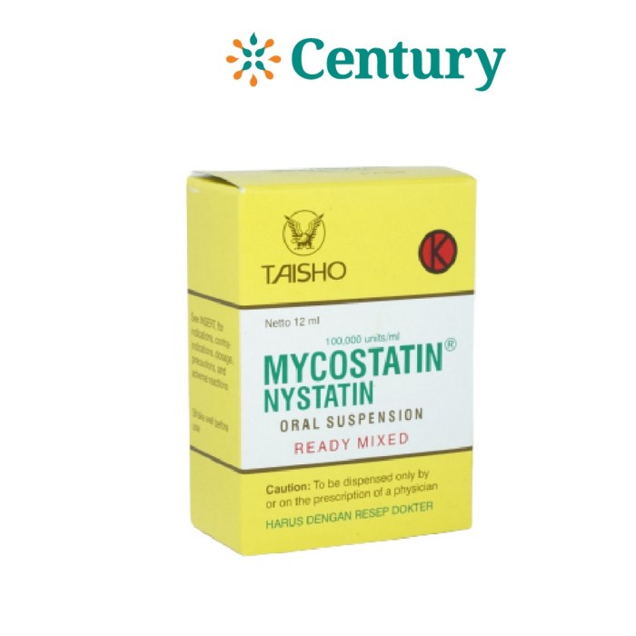 Jual MYCOSTATIN DROP ORAL SUSPENSI 1 BOTOL 12 ML / NYSTATIN / SARIAWAN ...