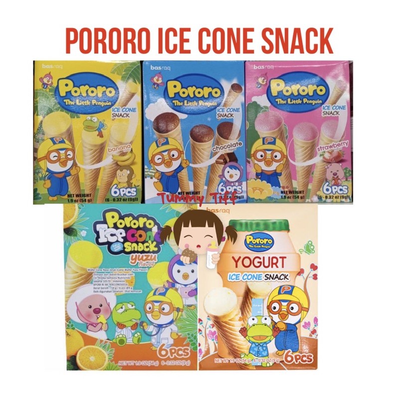 Jual Pororo Ice Cone Snack / Snek Korea / Ice Cream Cone Snack | Shopee ...