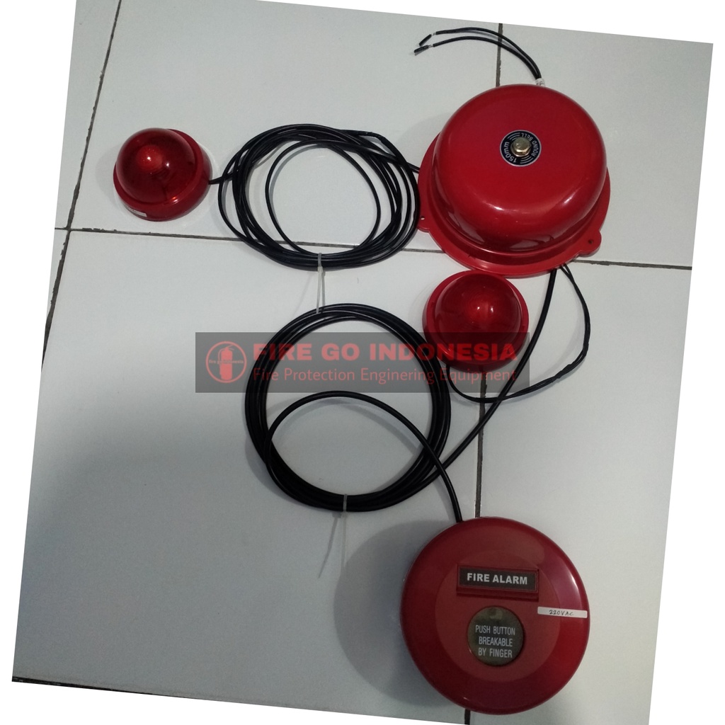 Jual Fire alarm manual push button 220VAC satu set fire drill | Shopee ...