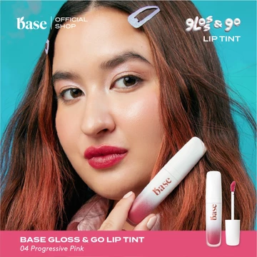 BASE Gloss Go Lip Tint Vegan Formula Ringan Hydrating Transferproof Tahan Lama BPOM
