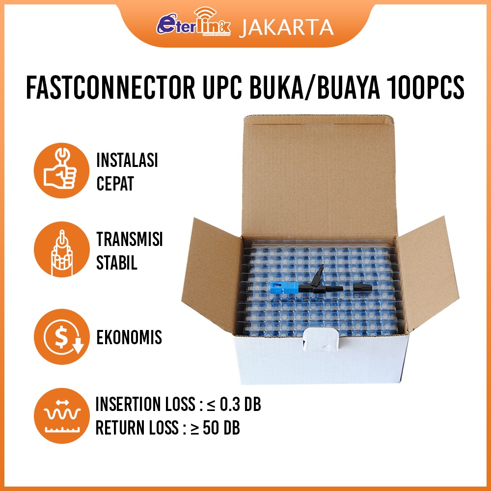 Jual ! 1Box / 100pcs Fast Connector SC UPC Buaya / Buka Merupakan ...