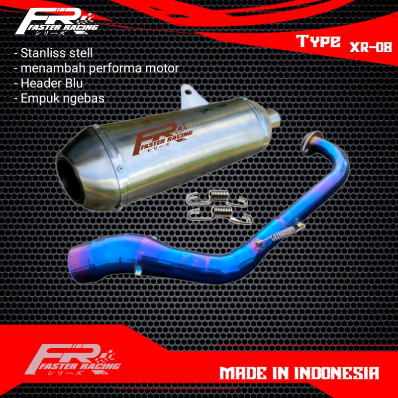 Jual Knalpot racing Matic Aerox Nmax Pcx Vario Adv Inlet 50mm Original FASTER RACING Shopee