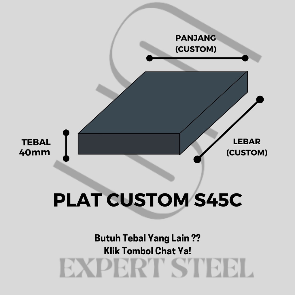 Jual PLAT S45C TEBAL 40mm x CUSTOM | Shopee Indonesia