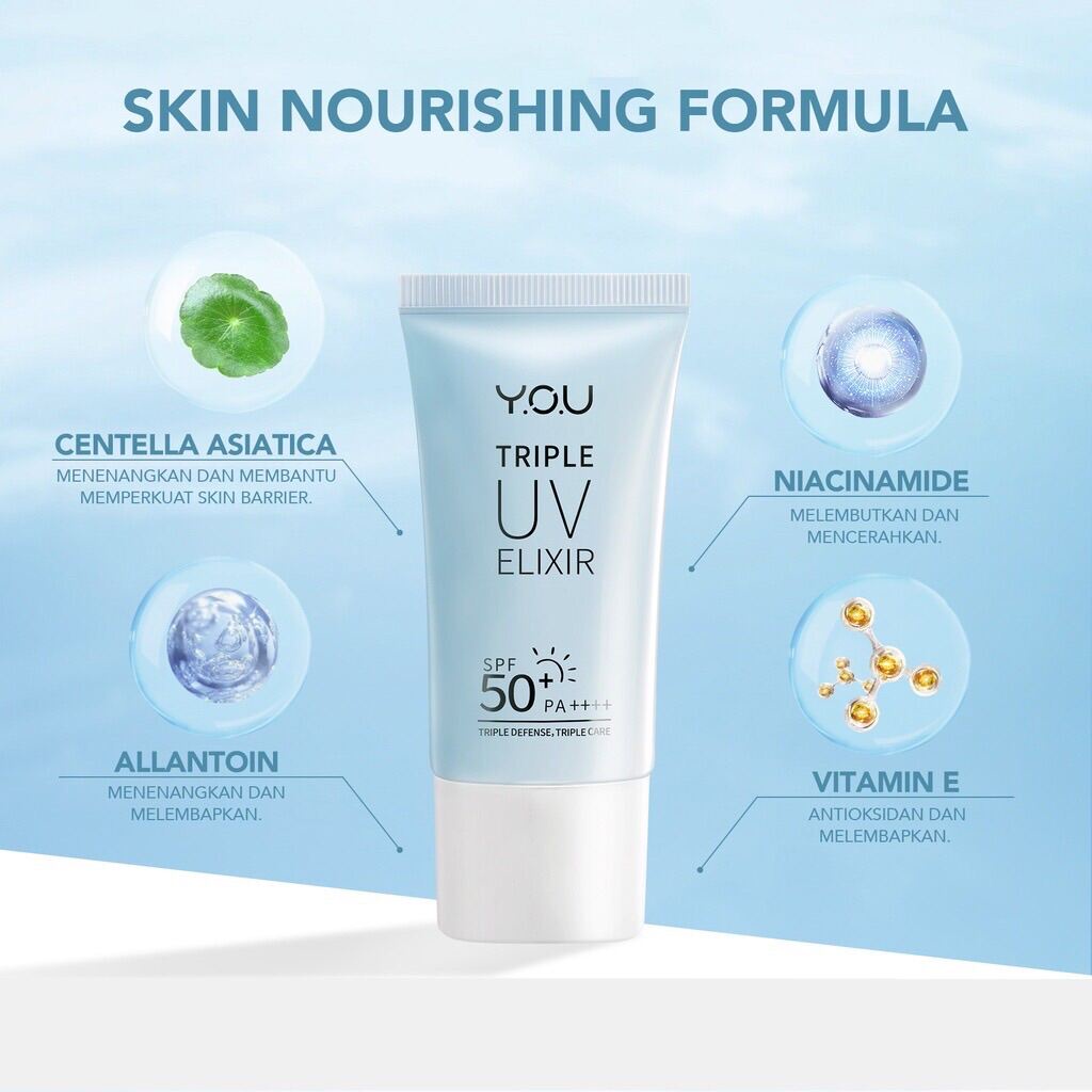 Jual YOU TRIPLE UV ELIXIR SUNSCREEN GEL SPF 50+ PA++++ 10ml [UVA UVB ...