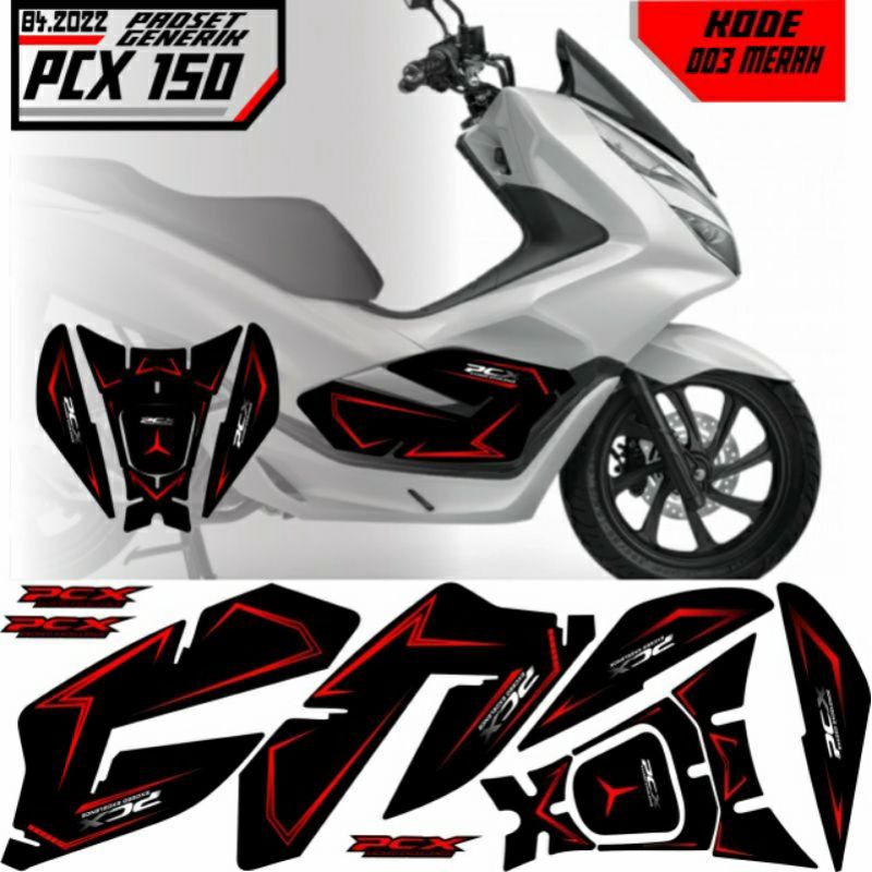 Jual Stiker tankpad PCX 150 sticker printing honda pcx lokal full set ...