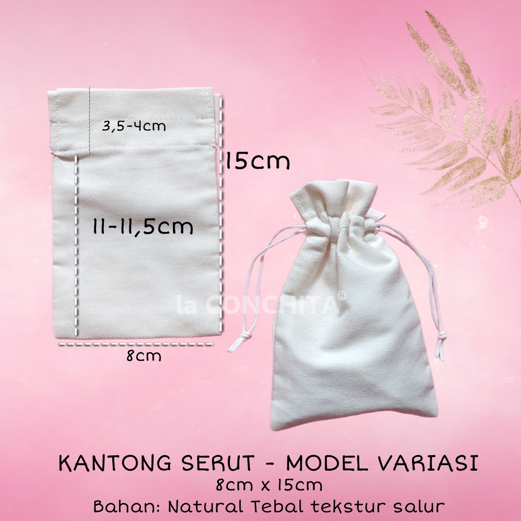 Jual POUCH KANTONG SERUT BLACU BELACU POLOS NATURAL PREMIUM