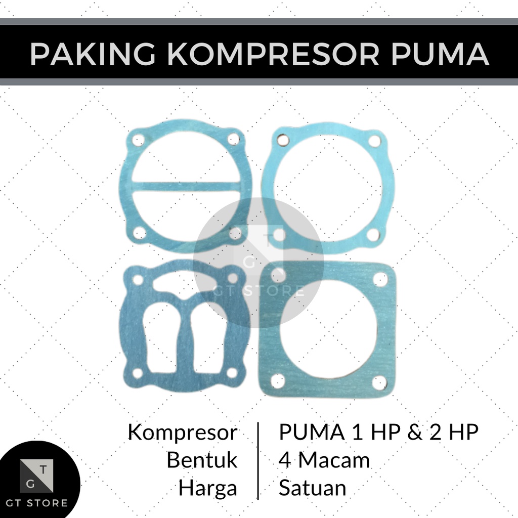 Jual Paking Packing Gasket Perpak Kompresor Udara PUMA 1 HP 2 HP ...