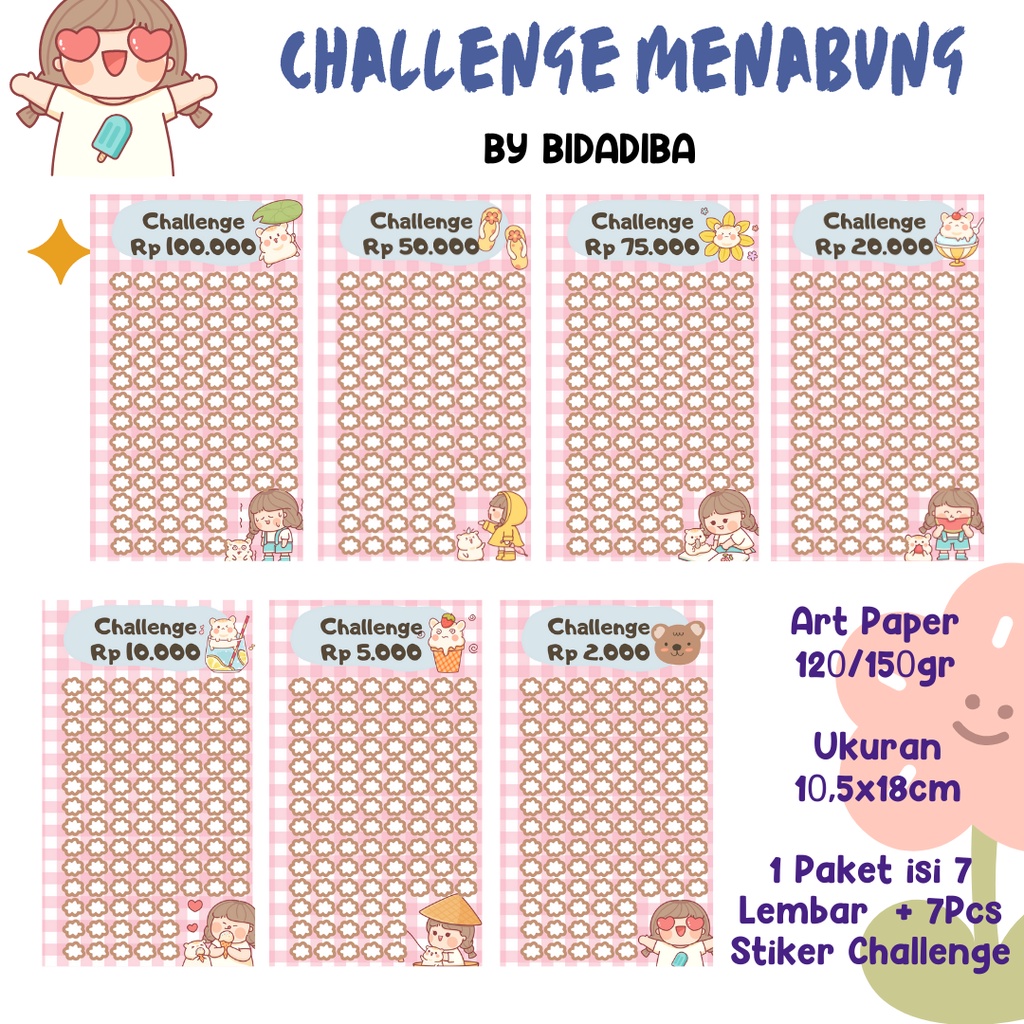 Jual Saving Challenge Tantangan Menabung Disiplin Keuangan | Shopee ...