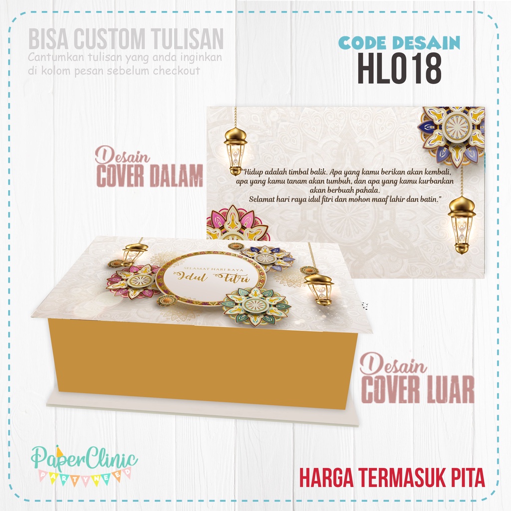 Jual Box hampers idul fitri kotak giftbox lebaran bahan hardboard