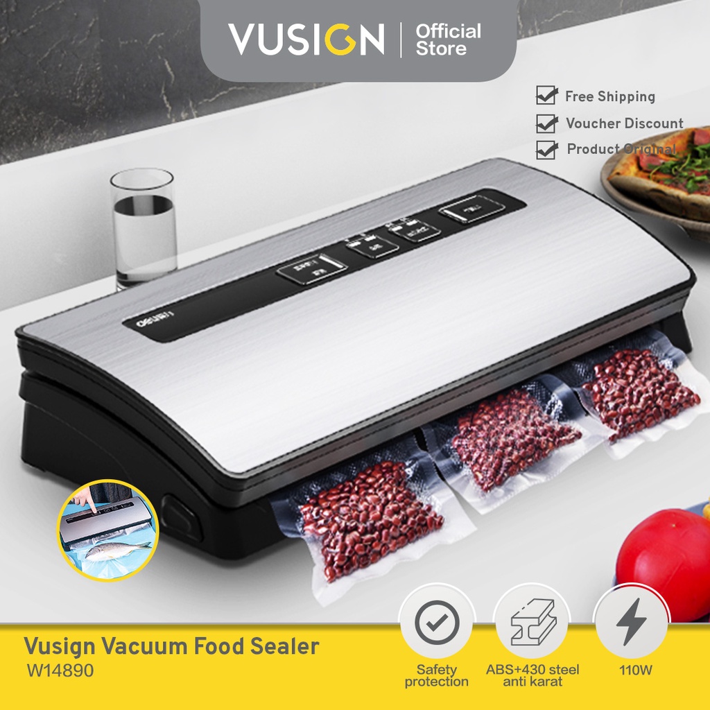 Jual Deli Vacuum Sealer / Alat Press Plastik Portable Food Sealer Mesin
