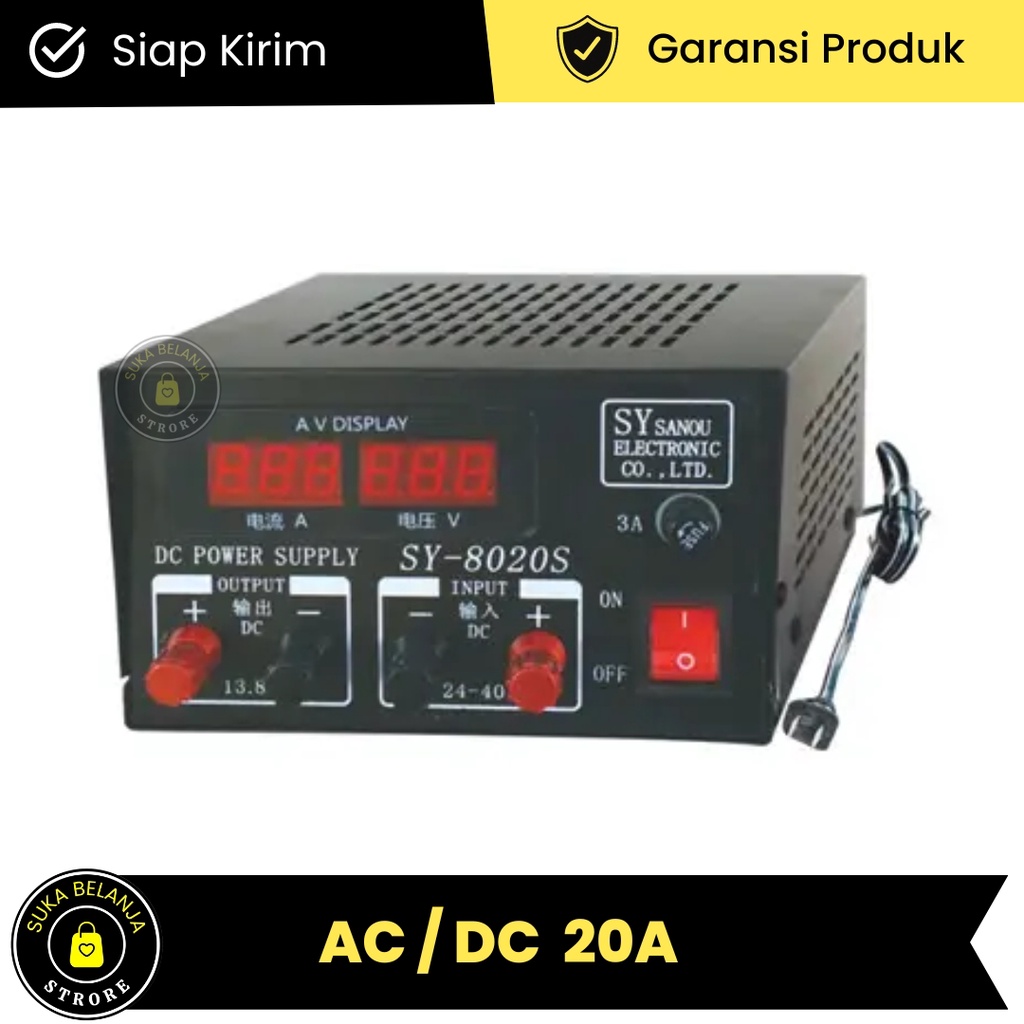 Jual POWER SUPPLY 20A - AC/DC 20A Regulated Power Supply | Shopee Indonesia