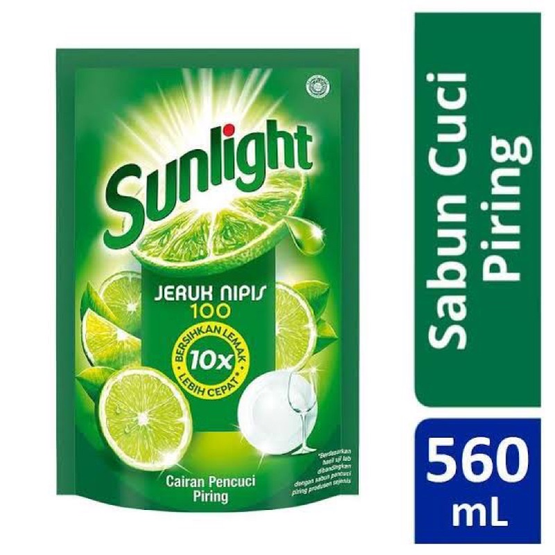 Jual Sunlight Lime Pouch 650ml, 560ml, 370ml Sabun Cuci Piring | Shopee ...