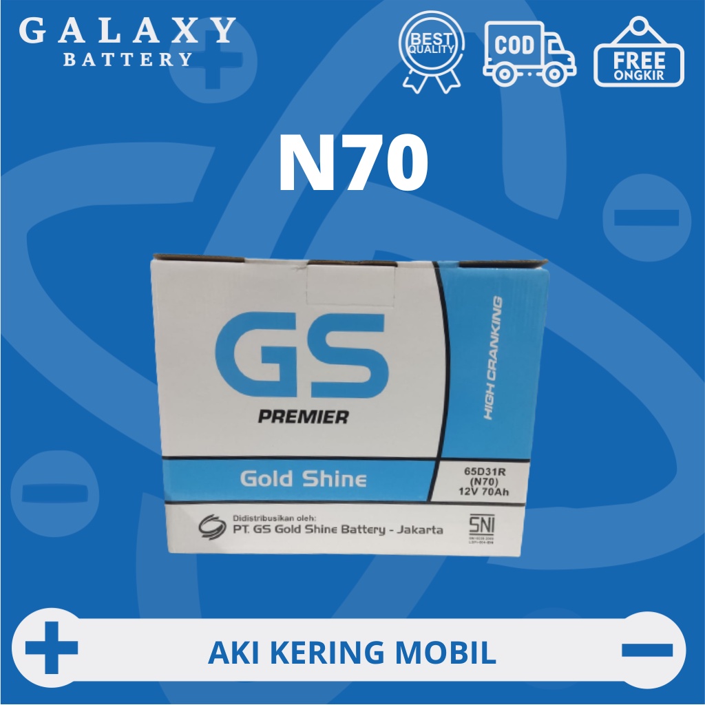 Jual Aki Mobil Mitsubishi L300 Diesel Goldshine N70 65D31R MF Aki Basah