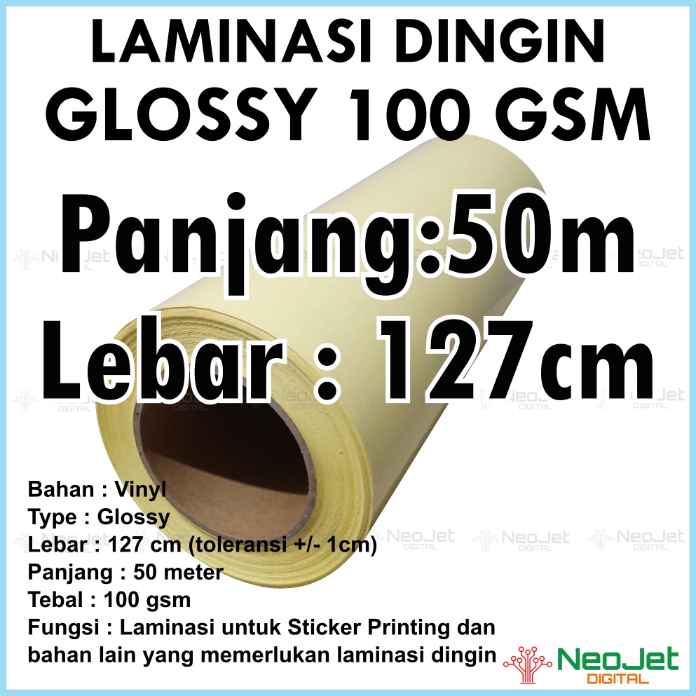 Jual Laminasi Dingin Gloss Gsm Lebar Cm Panjang Meter