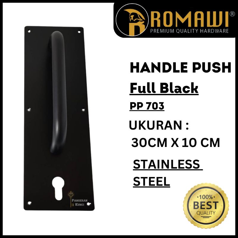 Jual PUSH PLAT HANDLE PINTU PULL PLATE PUSH PLAT STAINLESS STEEL HITAM ...