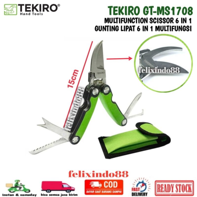 Jual GUNTING TANAMAN MULTIFUNGSI 6 IN 1 TEKIRO ORIGINAL GUNTING DAHAN ...